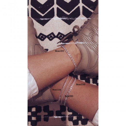 bracelet silver gold vintage handmade woman bantouvani minimal unisex anklet foot chain 